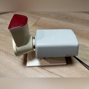 Vintage Moulinex Electric Meat Grinder/Grater with Red and White Finish